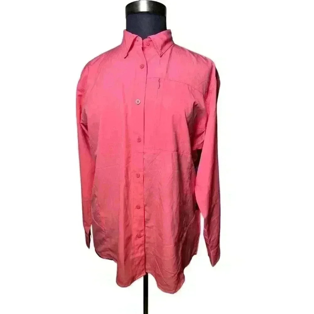 Bimini Bay Outfitters Clearwater Long Sleeve Women's Plus‎ Button Shirt Size XXL
